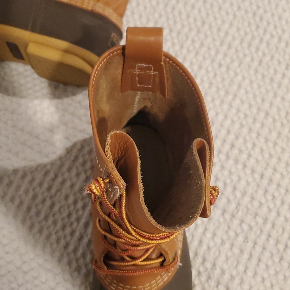 L.L. Bean Tan & Brown Rain/Snow Boots/Sturdy Sole & Comfortable (30) - Picture 9 of 10